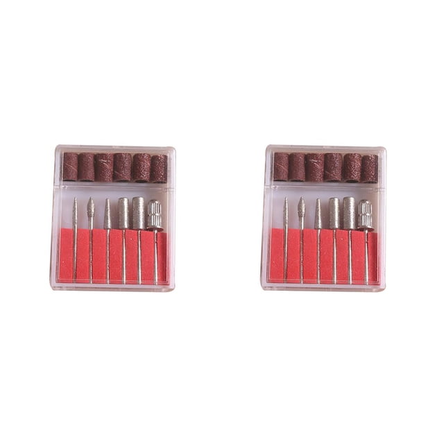 Justharion 1 set Professional Art Electric Files Drill Bits Set Manicure Machine Tool 1.4*0.5cm,2.35mm 2Set