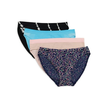 

No Boundaries Women s Seamless Bikini Panties 4-Pack