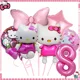 thumbnail image 3 of Decoraciones para fiesta de cumpleaños de Hello Kitty, vajilla con forma de gato kawaii, plato, mantel, pegatinas para baby shower, regalos para niñas, suministros para fiestas, 3 of 5