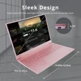 thumbnail image 4 of 15.6" HD Pink Windows 11 Pro Laptop Computer Office 2024 Meeting camera Intel N5095 16GB RAM 1TB SSD Lightweight Student Notebook PC Computer for Business Work, Backlit Keyboard WiFi5 BT 5.0, 4 of 8