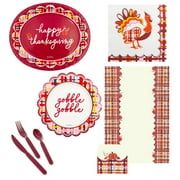 Packed Party "Extra Thankful" Thanksgiving Paper Partyware Bundle 8 PC