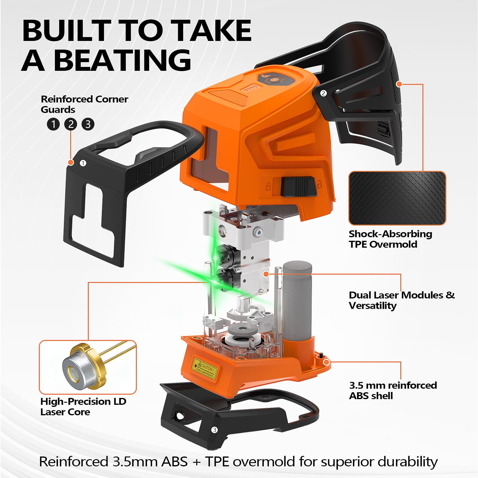 Green Laser Level 2 Line TK011, Ultra Bright Cross Line, 2s Self Leveling,  ±3mm Accuracy, 2200mAh Rechargeable, Shockproof Durable Build for Jobsite (Tripod Kit – Full Setup with Tripod)