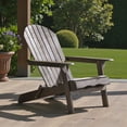 thumbnail image 2 of Tcbosik Foldable Adirondack Chair for Outdoor, Wooden Lounge Chair for Patio, Porch, Garden, Gray, 2 of 10