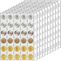 Coin Collection Pages for Collectors,Bexikou 10 Sheets/ 300 Pockets Coins Holder Album Book Sleeves,Collecting Binder Protectors for Coin Stamp Currency Collection