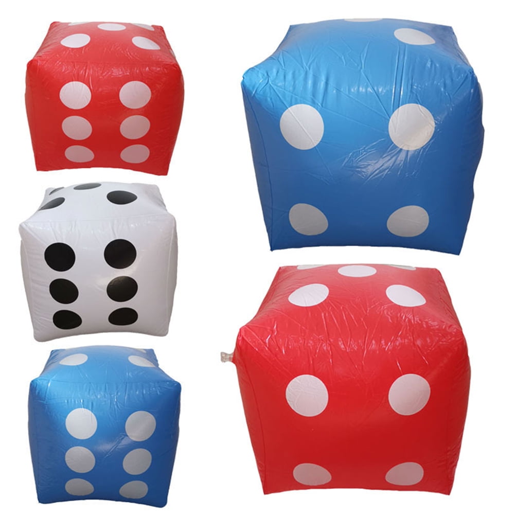 Novelty Place 20" Jumbo Inflatable Dice 2 PCS 20 Inch White and Black Giant Dice 