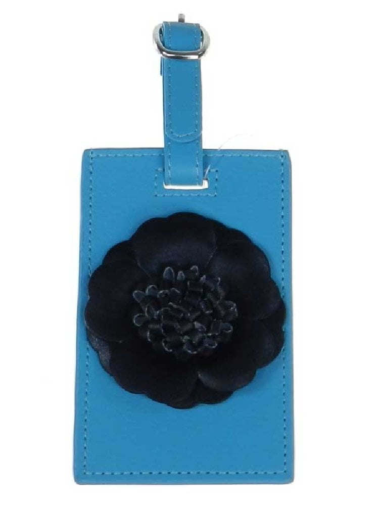 flower luggage tag
