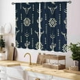 thumbnail image 2 of Western Curtains, Rustic Southwest Tribal Ethnic Aztec Bull Skull Farmhouse Cowboy Country Cow Print Window Drapery Treatments for Bedroom Living Room Bathroom Kitchen, 27.5x36 Inch, 2 of 4