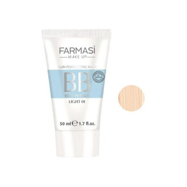 FARMASi Make Up BB Cream Beauty Balm, Full-Coverage Foundation, Concealer, Moisturizer BB Cream for All Skin Types, 1.7 fl. oz / 50 ml (Light)