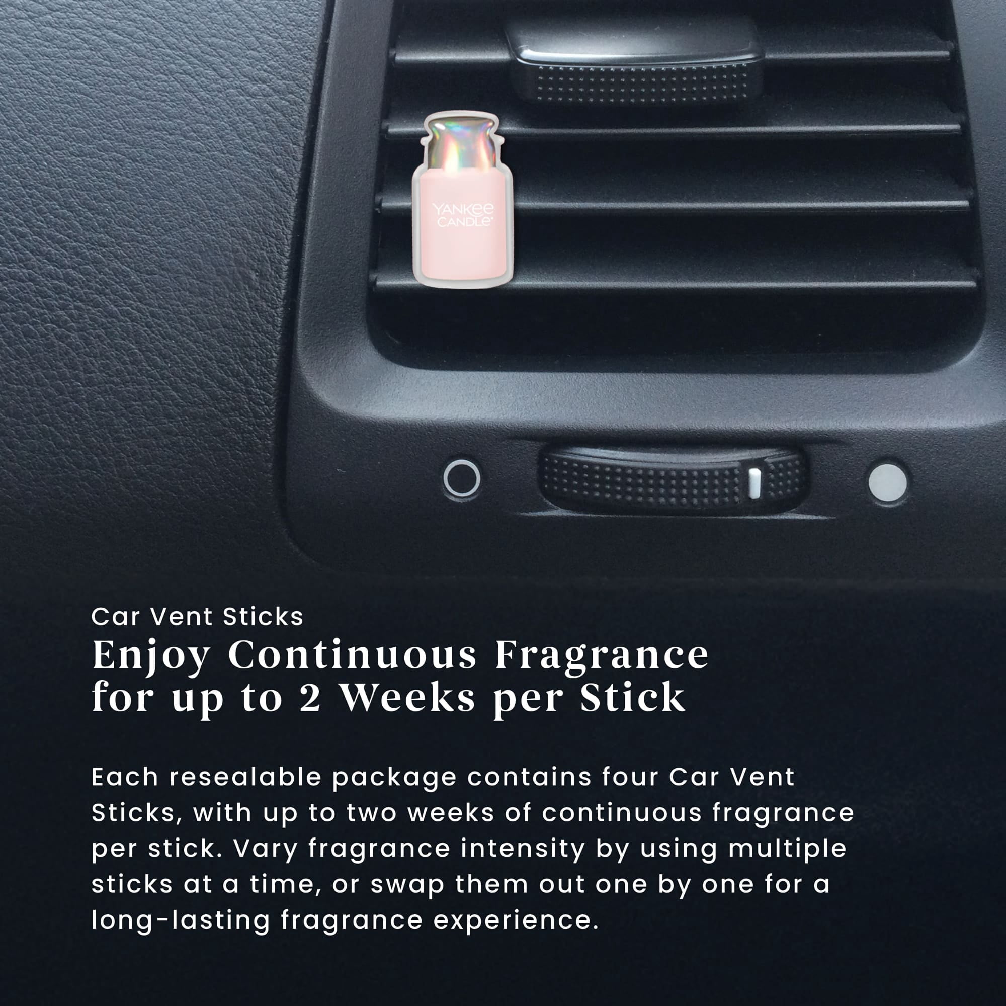 (2 pack) Yankee Candle Car Air Freshener Vent Sticks, Pink Sands, 4 Count