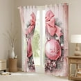 thumbnail image 3 of Feelyou Pink Xmas Ball Black Out Curtains, Dreamy Christmas Plant Botanical Curtains Pack of 2 (42x63 Each), Teen Kid Boy Girl Bedroom Curtains, Window Curtains Room Decor, 3 of 6