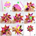 thumbnail image 3 of 100 Pieces Plastic Rainbow Pinwheels, Pinwheel Party Pinwheels DIY Pinwheel Set Kids Toy Garden Lawn Party Decoration, Multicolor, 3 of 5