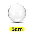 thumbnail image 3 of Bolas de adornos navideños rellenables de plástico transparente para manualidades, bolas huecas para bodas, fiestas, árboles de Navidad, regalos colgantes, decoración, 3 of 5