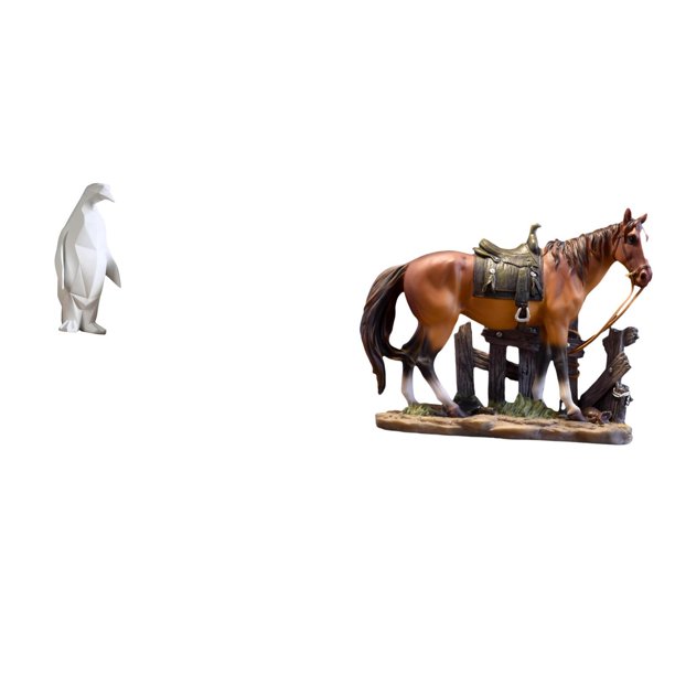 Escultura De Caballo De Pingüino, Figura Coleccionable, Artesanía, Adorno Decorativo, Estatua De Animal De Resina, Decoración De Escritorio, Colección Para Inauguración De La Casa, Mesa,
