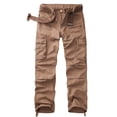 thumbnail image 2 of Men's Cotton Cargo Pants, Multi-Pocket Loose Fit Casual Work Pants for Men,Size 32-42, 2 of 8