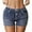 Z14-Navy, variant on CHENge Women Plus Size Jean Shorts Sexy Stretchy High Waisted Frayed Raw Hem Denim Shorts