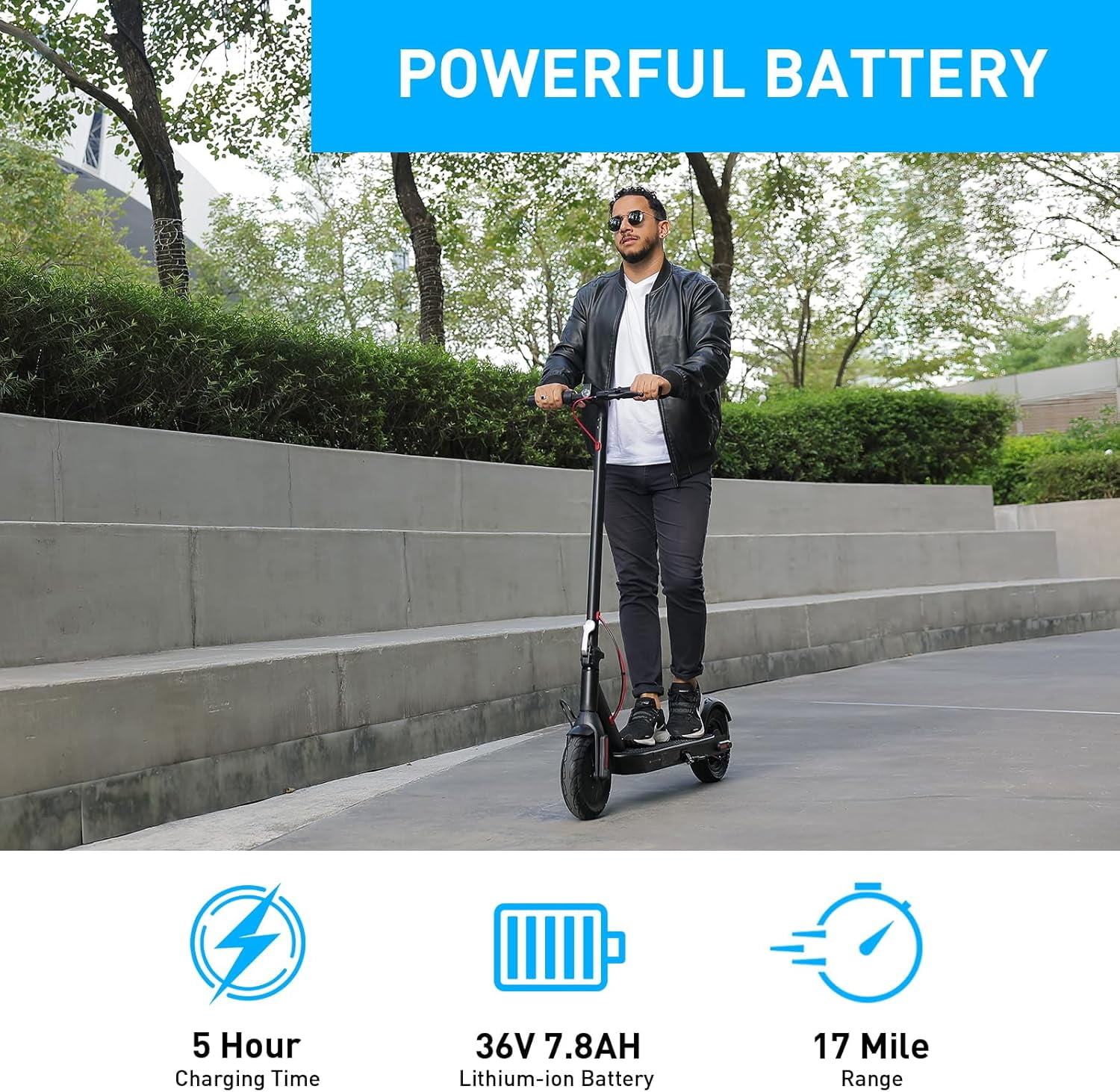 CYBERGOING S2 SE Electric Scooter, 19 MPH, 17 Miles Range, 350W Motor Adults Commuting Scooters, 10" Tires Folding E-Scooter with Dual Braking System for Adults and Teens