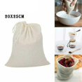 thumbnail image 5 of 3x Sac de Lait de Noix en Coton Biologique Filtre Alimentaire Réutilisable pour Café Fromage, 5 of 5