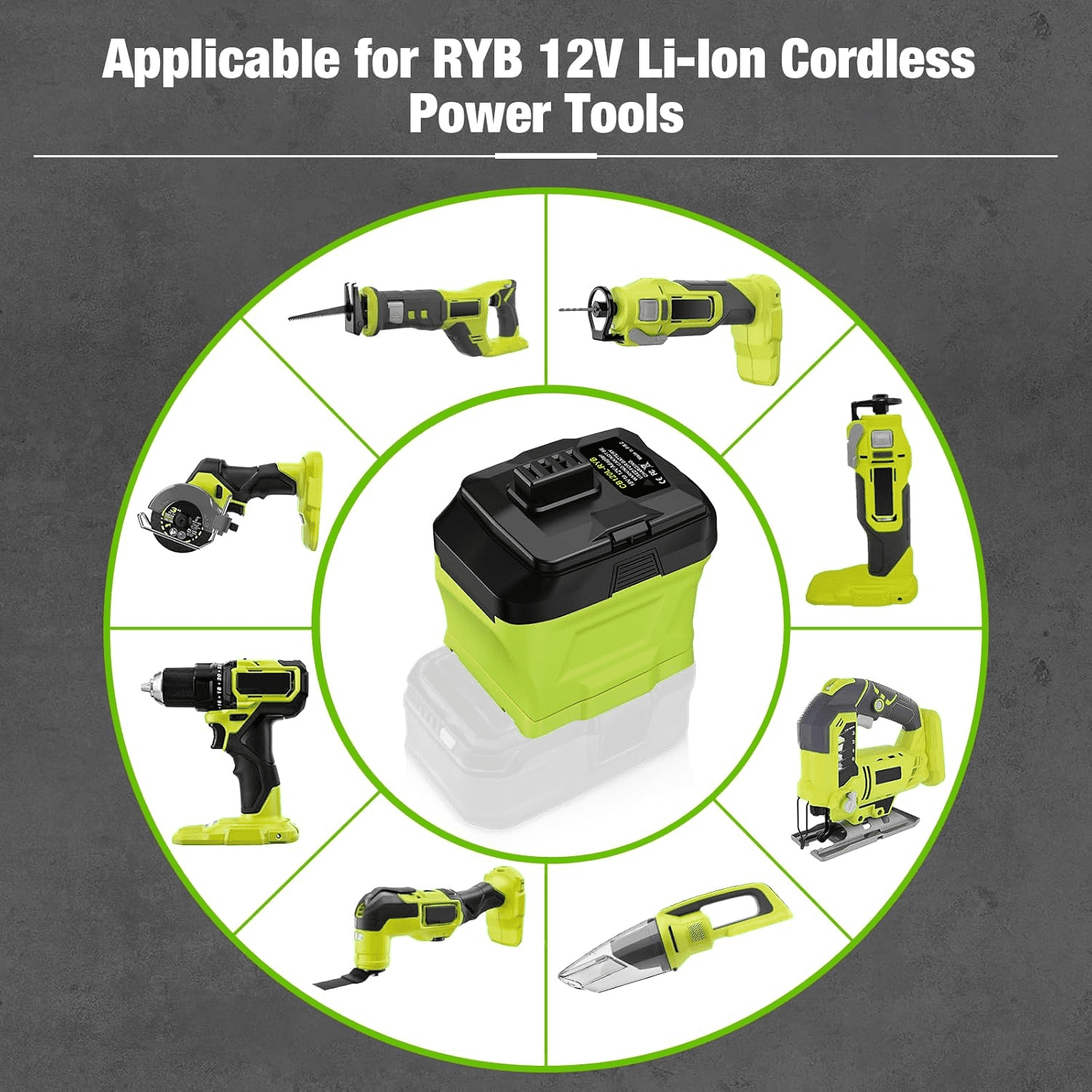 attery Adapter for Ryo.bi 18V Li-ion Battery Convert to Work with for Ryo.bi 12V Lithium Power Tools