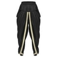 thumbnail image 3 of Nyeemya Men's Arabian Prince Harem Pants Satin Yoga Beach High Waist Baggy Trousers for Belly Dance Black XL, 3 of 6