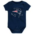 thumbnail image 2 of Newborn & Infant Navy/Red/Heather Gray New England Patriots Three-Pack Eat, Sleep & Drool Retro Bodysuit Set, 2 of 4