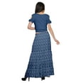 thumbnail image 4 of Moomaya Printed Two Piece Flared Skirt And Crop Top Rayon Ethnic Set For Girls, 4 of 6