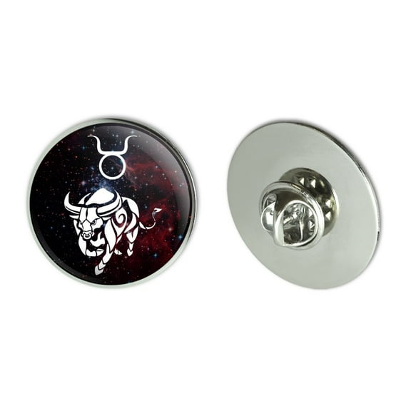 Taurus Bull Zodiac Sign Horoscope In Space Metal 1.1" Tie Tack Hat Lapel Pin Pinback