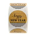 thumbnail image 4 of 500x 3.8cm Happy New Year Stickers Ornaments Envelope Seals Colorful Holiday Supplies Tags for Winter Greeting Cards Gift Boxes scrapbook Style A, 4 of 8
