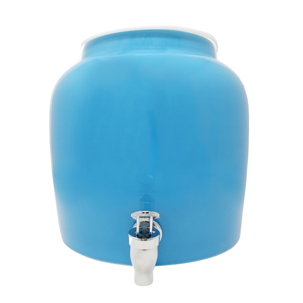 Faucet 2.5 Gallons w/ Ring Protector Porcelain Water Beverage Dispenser Crock 