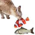 thumbnail image 2 of 2 Pcs Jouet pour Chat Poisson Interactif Simulé Réaliste Jouet en Peluche Herbe à Chat Jouet à Mâcher pour Chat, 2 of 10