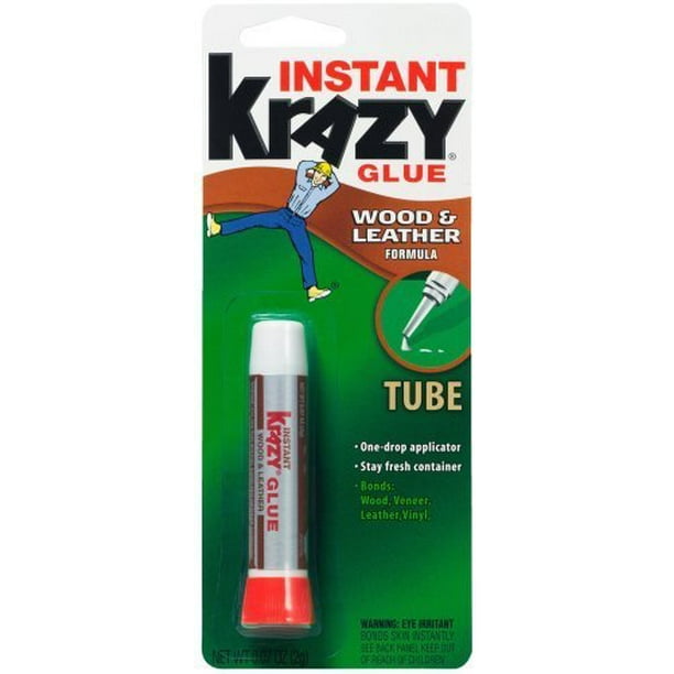 Krazy Glue KG82148R Instant Crazy Glue Wood and Leather Formula Tube 0.
