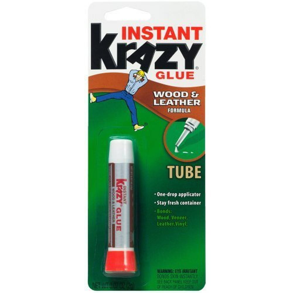 Krazy Glue KG82148R Instant Crazy Glue Wood and Leather Formula Tube 0.
