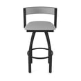 thumbnail image 5 of 861 Artemis 36" Swivel Bar Stool with Black Wrinkle Finish and Canter Folkstone Grey Seat and Back, 5 of 5