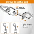 thumbnail image 2 of X XBEN Dog Tie Out Cable for Large Dogs, 15ft Heavy Duty Dog Cable Chain Up to 250lbs, Reflective Dog Lead Leash for Outside, Yard, Camping, (Silver, 250lbs 15ft), 2 of 5