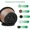 thumbnail image 2 of 4 Pack 12 inch Plant Pots,Whiskey Barrel Planters with Drainage Holes & Saucer,Plastic Decoration Flower Pots Retro Design,Planters for Outdoor Indoor Garden Home Plants (Brown), 2 of 4