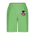 thumbnail image 4 of cllios Men's 4th of July Swim Trunks Big and Tall Elastic Wiast Beach Shorts Quick Dry Drawstring Board Shorts Patriotic American Flag Print Beachwear Bathing Suits, 4 of 5