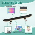 thumbnail image 4 of 31'' Complete Skateboard 7 Layer Canadian Maple Double Kick Deck Skateboards abstract holographic neon Skate Board for Beginner Adult Gifts, 4 of 5