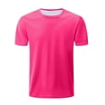 thumbnail image 4 of Bibifish Mens T-Shirts Curved Hem Solid Color Casual Tee Tops Crew Neck Short Sleeve Tees, 4 of 4