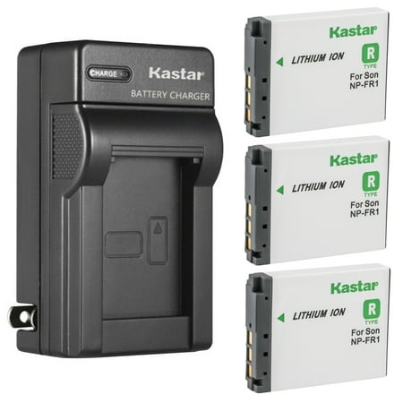 Image of Kastar 3-Pack Battery and AC Wall Charger Replacement for Sony NP-FR1 Battery BC-CS3 BC-CSD Charger Sony Cyber-Shot DSC-G1 DSC-V3 DSC-F88 DSC-P100 DSC-P120 DSC-P150 DSC-P200 DSC-T30 DSC-T50 Camera