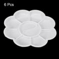 thumbnail image 3 of Uxcell 6Pcs Bandeja de pintura, Paleta de pintura de plástico en forma de flor, Blanca, 3 of 6