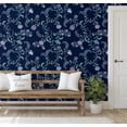 thumbnail image 5 of S4Sassy Peel & Stick Vinyl Wallpaper, Rustic Floral Vine Print Wallpaper Contact Paper Waterproof- Blue 25"x60",Removable Wall Covering for Home Decor in Living Areas, Renter Spaces, Cabinet, 5 of 9