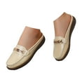 thumbnail image 3 of IUJSOY Loafers for Women Mules Flats Shoes Comfortable Dressy Backless Slides Slip on Walking Shoes, 3 of 6