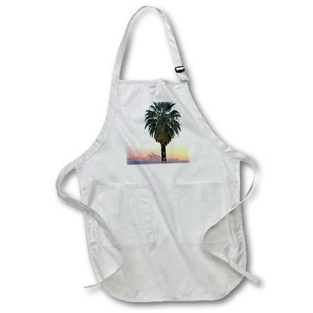 3dRose California fan palm tree, Mormon Mountains, Nevada - US29 SSM0039 - Scott T. Smith, Medium Length Apron, 22 by 24-inch, With Pouch Pockets