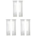 thumbnail image 3 of Window White Sheer Curtains 108 Inches Long 6 Panels Sheer White Curtains Clear Curtains Basic Rod Pocket Panel, 3 of 5