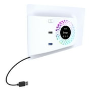 PS5 Slim Side-Mount RGB Cooling Fan with USB HUB - Smart Temperature Control, Illuminated Faceplate, 4-Port USB Expander for Disc & Digital Editions | PS5 Slim Accessories