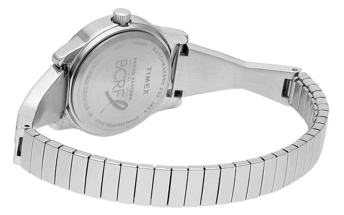 Timex x BCRF TW2V52900 Women's Analog Watch Silver-Tone Bracelet