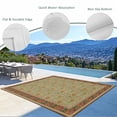 thumbnail image 3 of Boho Geometric Abstract Floral Outdoor Rug for Patio/Deck/Porch, Non-Slip Large Area Rug 3 x 5 Ft, Vintage Ethnic Flower Textured Indoor Outdoor Rugs Washable Area Rugs, Camping Rug Carpet Runner, 3 of 8