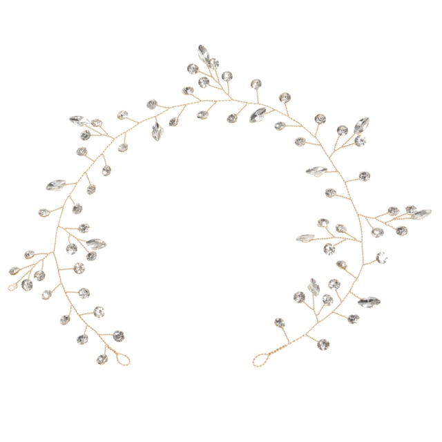 Tocado de cristal nupcial con diamante de agua para mujeres y niñas, tocado de dama de honor nupcial (35 cm) (plata)