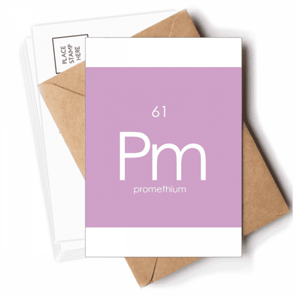 Chestry Éléments Tableau Périodique Lanthanide Prométhium Pm Cartes Postales Enveloppes Cartes Vierges pour Envoi