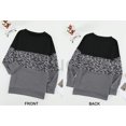 thumbnail image 3 of Sweat-shirt Décontracté à Col Rond à Manches Longues Imprimé à Rayures et Mollet T-shirts, 3 of 5