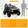 thumbnail image 4 of Conchico 24V 2 Seater Licensed Ford Bronco Powered Ride-On Truck, Kids Ride on Toys with Remote Control & Seatbelt, Black, 4 of 8